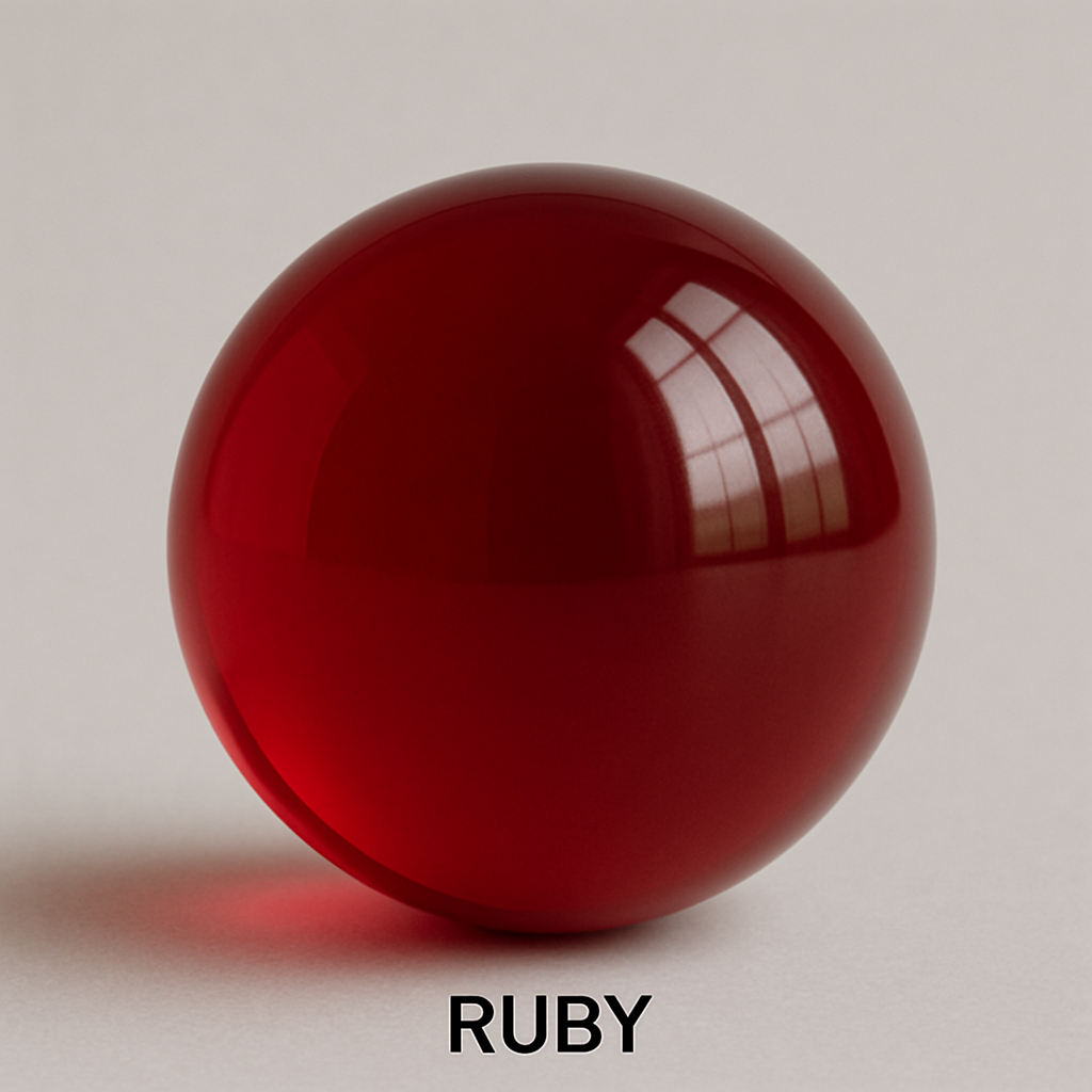 High-quality Ruby - Non-Metallic Balls by Rama & Sons
